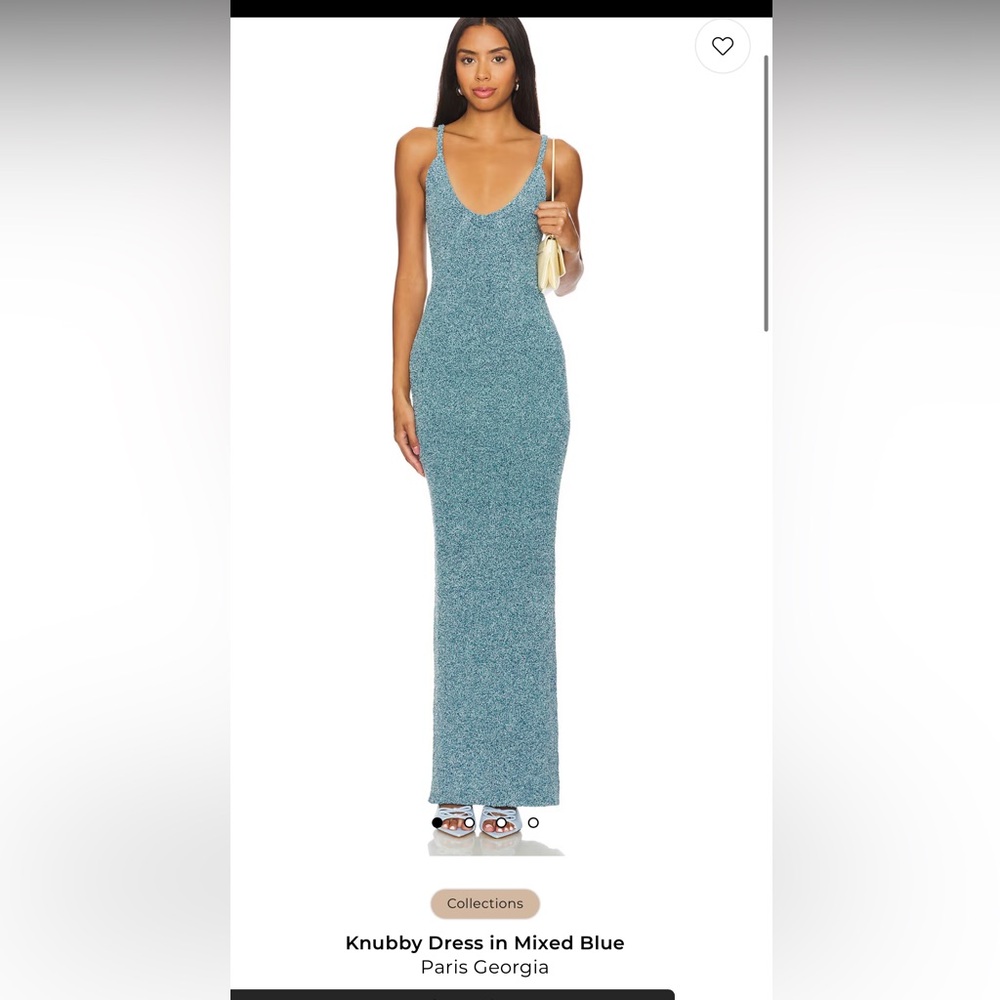 Paris Georgia Knubby Dress in Mixed Blue
